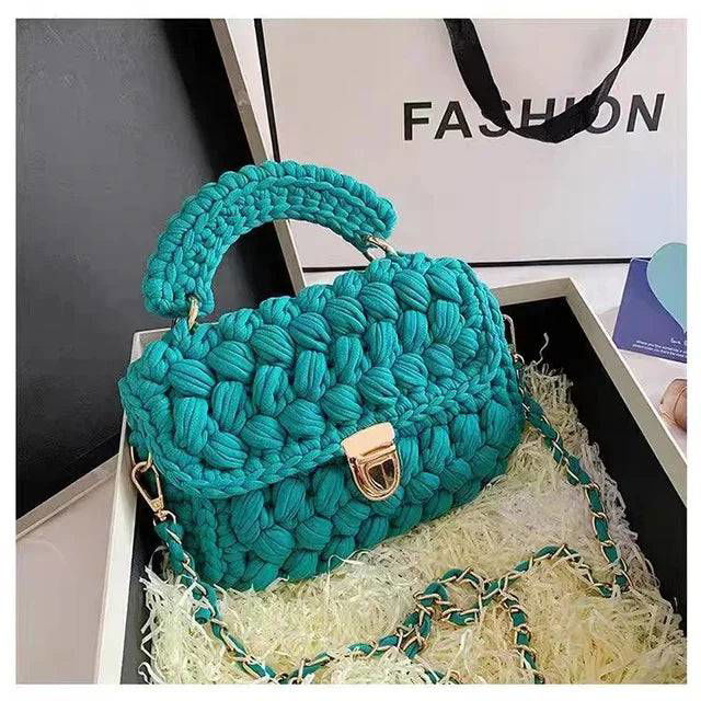 Crochet Woven Tassel Crossbody Bag - Ra The Boutique -  - #tag1# - #tag2#