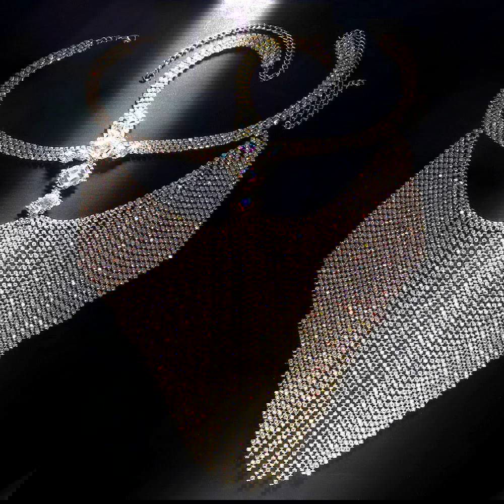 Diamante Jewel Encrusted Face Veil - Ra The Boutique