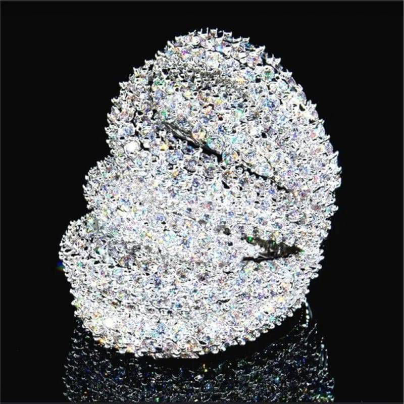 Diamante Jewel Encrusted Oversized Statement Cocktail Ring - Ra The Boutique
