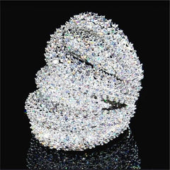Diamante Jewel Encrusted Oversized Statement Cocktail Ring - Ra The Boutique