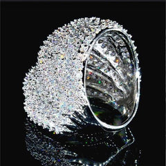 Diamante Jewel Encrusted Oversized Statement Cocktail Ring - Ra The Boutique