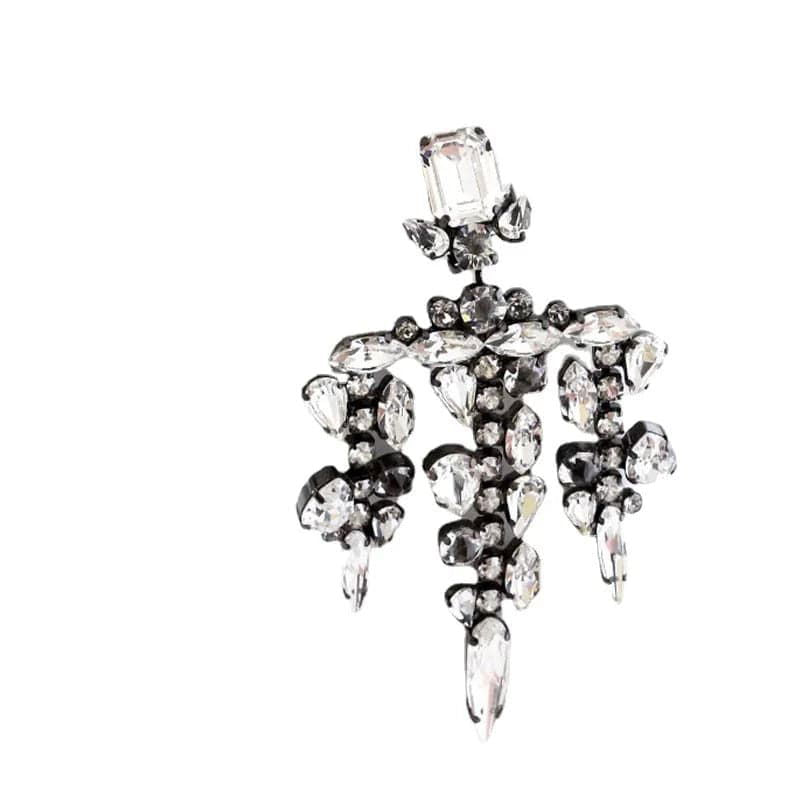 Diamante Rhinestone Bling Oversized Statement Earrings - Ra The Boutique