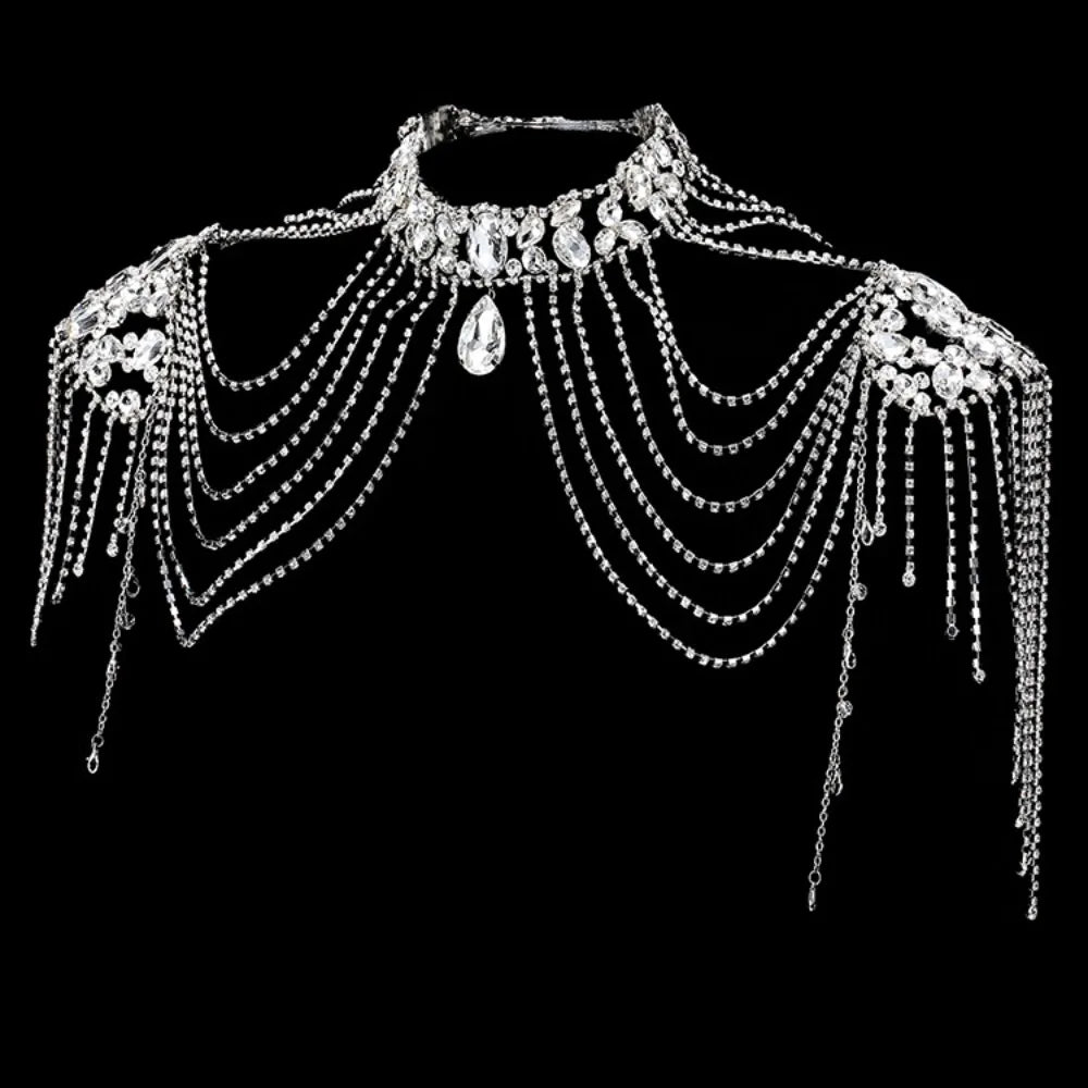 Diamante Sparkle Choker Shoulder Chain Accessory Body Jewelry - Ra The Boutique - 