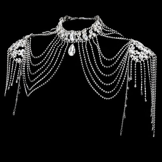 Diamante Sparkle Choker Shoulder Chain Accessory Body Jewelry - Ra The Boutique - 