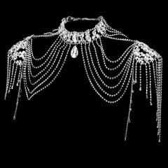 Diamante Sparkle Choker Shoulder Chain Accessory Body Jewelry - Ra The Boutique - 