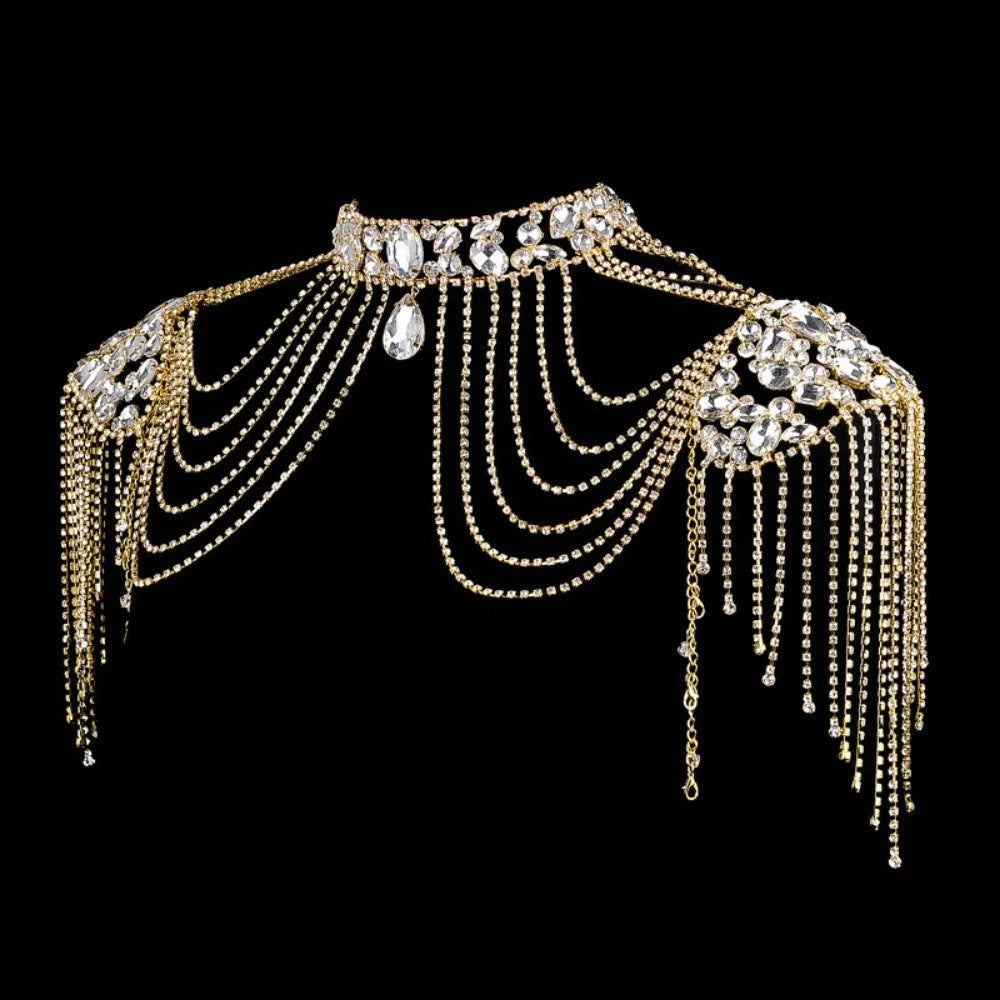 Diamante Sparkle Choker Shoulder Chain Accessory Body Jewelry - Ra The Boutique - 