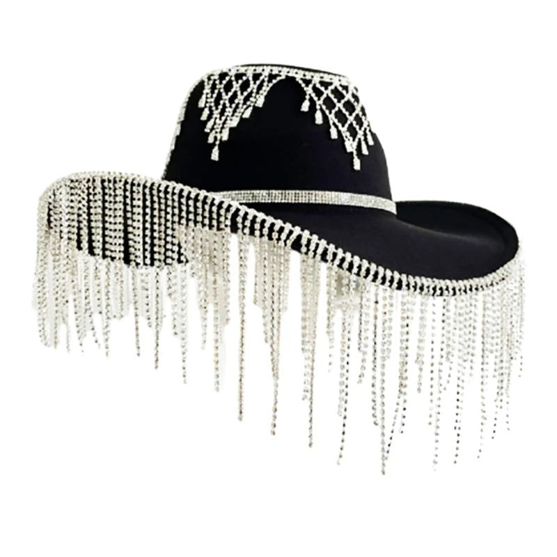 Diamante Tassel Cowboy Hat - Ra The Boutique