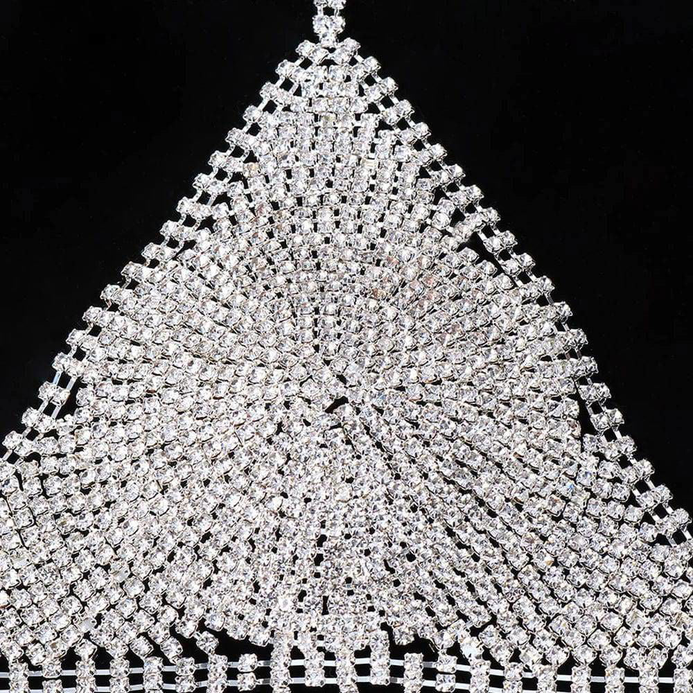 Diamante Triangle Chain Bra - Ra The Boutique