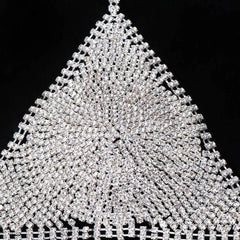 Diamante Triangle Chain Bra - Ra The Boutique