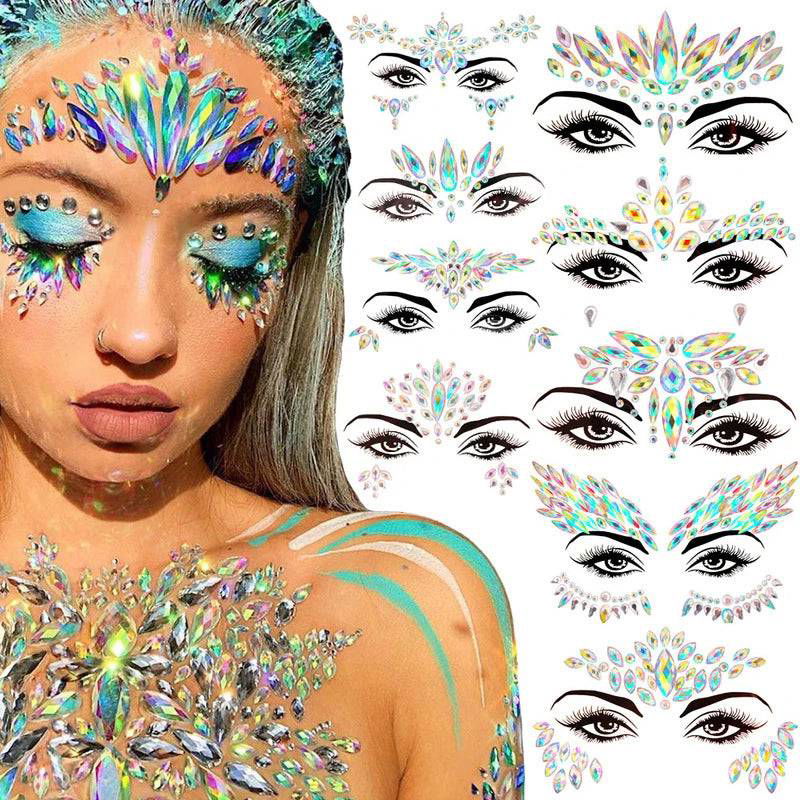 Fancy Festival Jewel Face and Body Decals - Ra The Boutique
