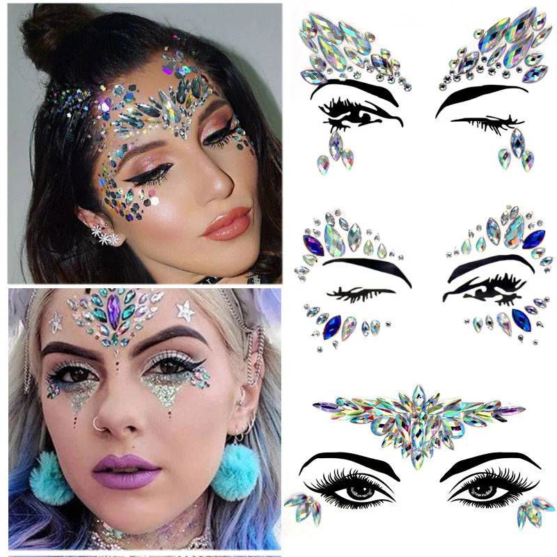 Fancy Festival Jewel Face and Body Decals - Ra The Boutique