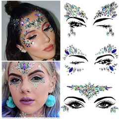 Fancy Festival Jewel Face and Body Decals - Ra The Boutique