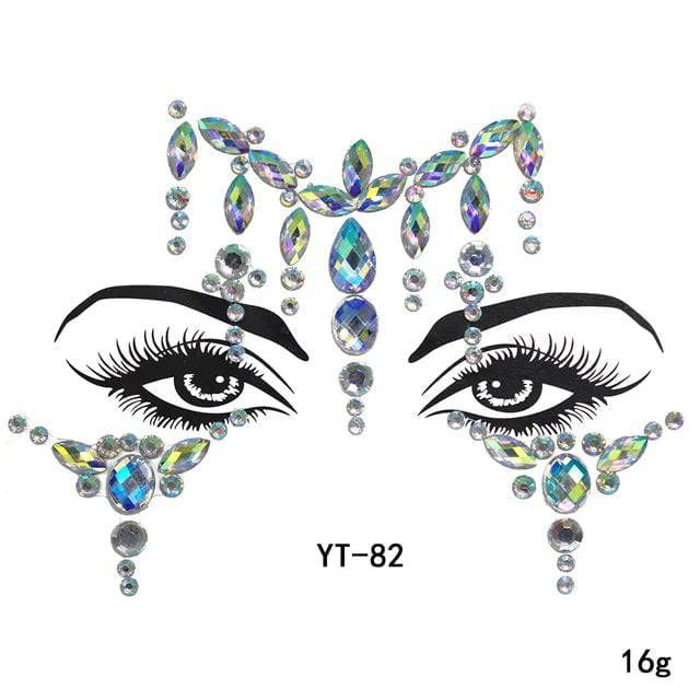 Fancy Festival Jewel Face and Body Decals - Ra The Boutique