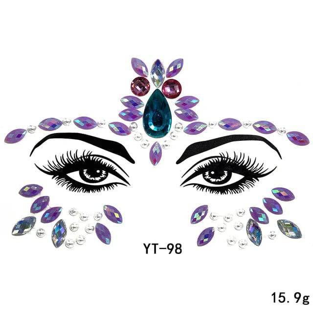 Fancy Festival Jewel Face and Body Decals - Ra The Boutique