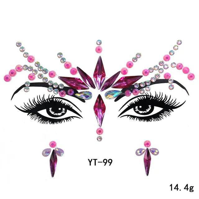 Fancy Festival Jewel Face and Body Decals - Ra The Boutique