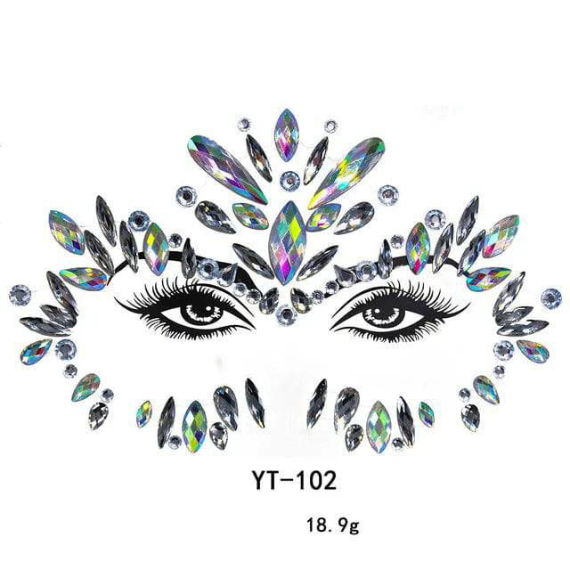 Fancy Festival Jewel Face and Body Decals - Ra The Boutique