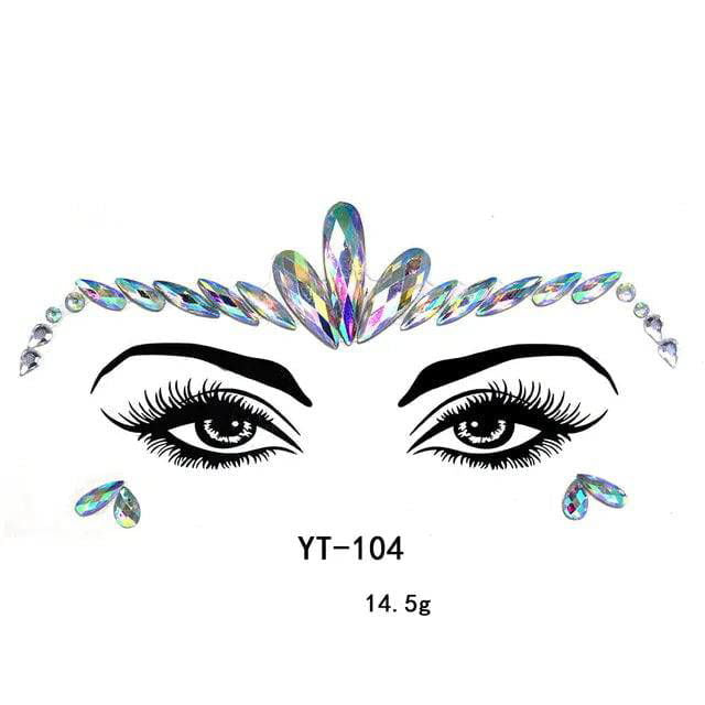 Fancy Festival Jewel Face and Body Decals - Ra The Boutique