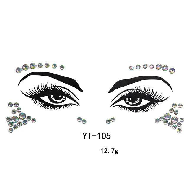 Fancy Festival Jewel Face and Body Decals - Ra The Boutique