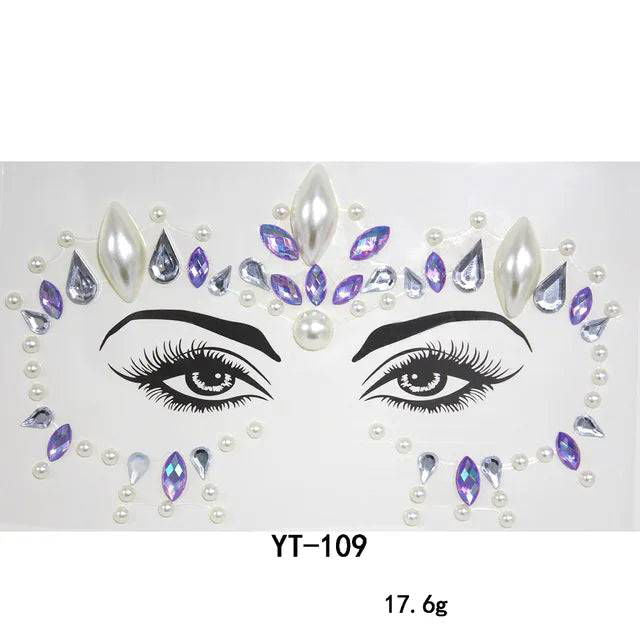 Fancy Festival Jewel Face and Body Decals - Ra The Boutique
