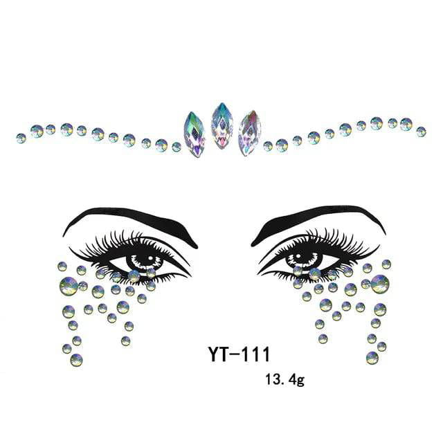 Fancy Festival Jewel Face and Body Decals - Ra The Boutique
