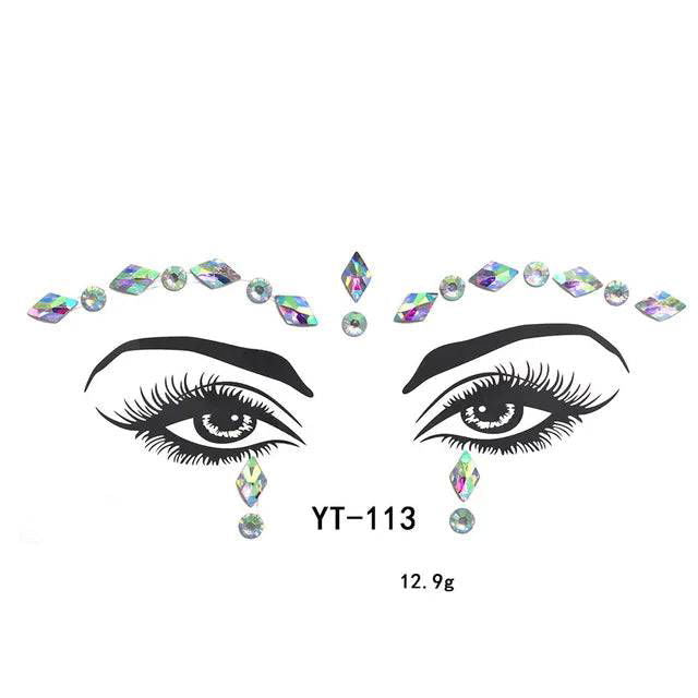 Fancy Festival Jewel Face and Body Decals - Ra The Boutique