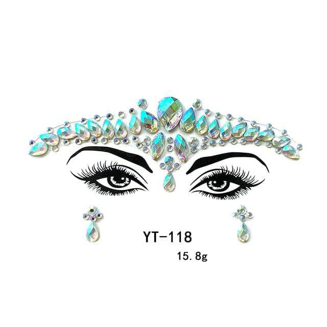 Fancy Festival Jewel Face and Body Decals - Ra The Boutique