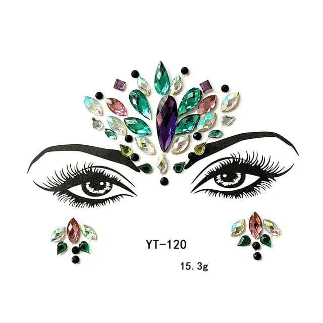 Fancy Festival Jewel Face and Body Decals - Ra The Boutique