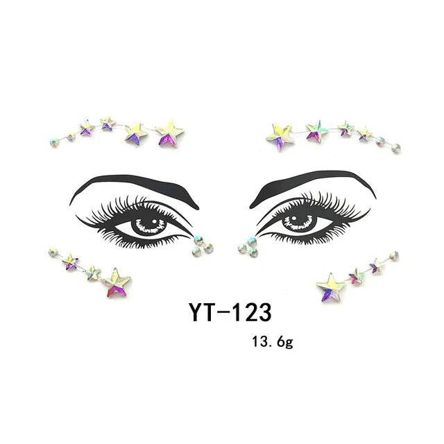 Fancy Festival Jewel Face and Body Decals - Ra The Boutique