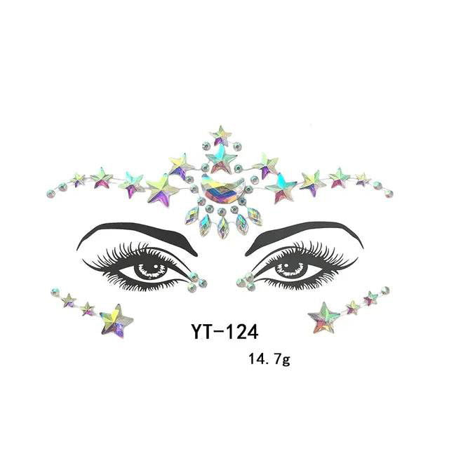 Fancy Festival Jewel Face and Body Decals - Ra The Boutique