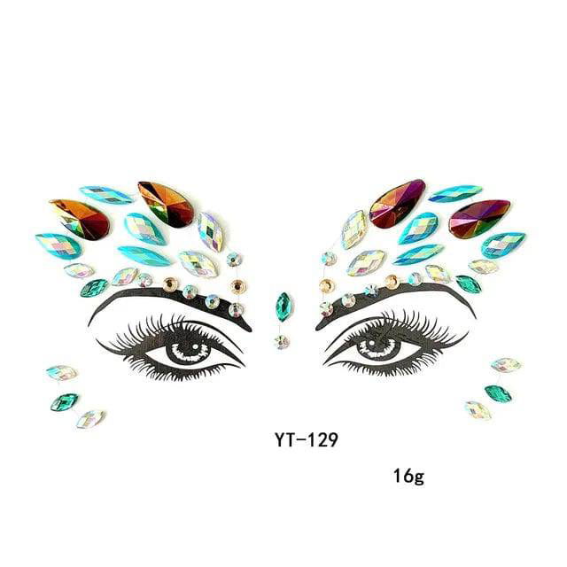 Fancy Festival Jewel Face and Body Decals - Ra The Boutique
