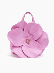 Flower Shaped Vegan Leather Bag with Detachable Chain Strap - Ra The Boutique