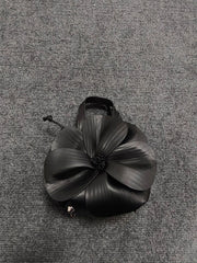 Flower Shaped Vegan Leather Bag with Detachable Chain Strap - Ra The Boutique