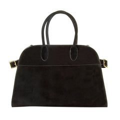 Genuine Nubuck Suede Leather Handbag - Ready for review - Ra The Boutique - 