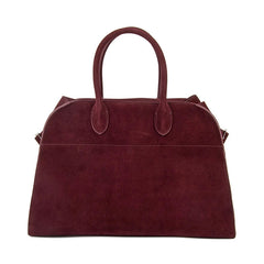Genuine Nubuck Suede Leather Handbag - Ready for review - Ra The Boutique - 