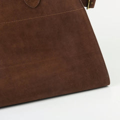 Genuine Nubuck Suede Leather Handbag - Ready for review - Ra The Boutique - 