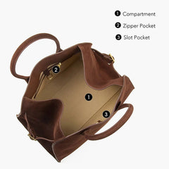 Genuine Nubuck Suede Leather Handbag - Ready for review - Ra The Boutique - 
