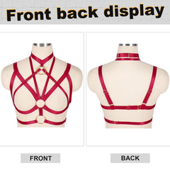 Always Strapped Festival Bra Harness Top – Adjustable Metal Hardware Harness for Bold Looks