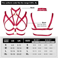 Always Strapped Festival Bra Harness Top – Adjustable Metal Hardware Harness for Bold Looks