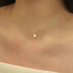 Hayseed Chain Diamante Necklace – Stainless Steel or 18k Gold Plated, Hypoallergenic - Ra The Boutique - 