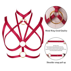 Always Strapped Festival Bra Harness Top – Adjustable Metal Hardware Harness for Bold Looks