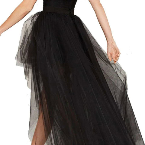 High Waist Tulle Hi-Low Hem Tutu Skirt - Ra The Boutique -  - #tag1# - #tag2#