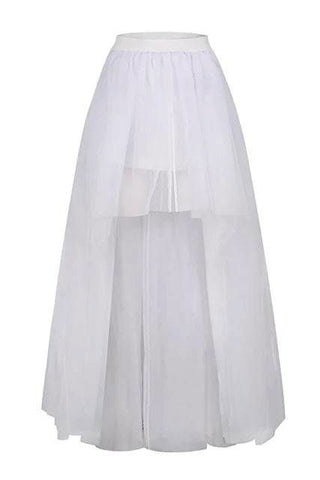 High Waist Tulle Hi-Low Hem Tutu Skirt - Ra The Boutique -  - #tag1# - #tag2#