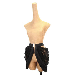Lace and Fringe Waist Belt Skirt - Ra The Boutique