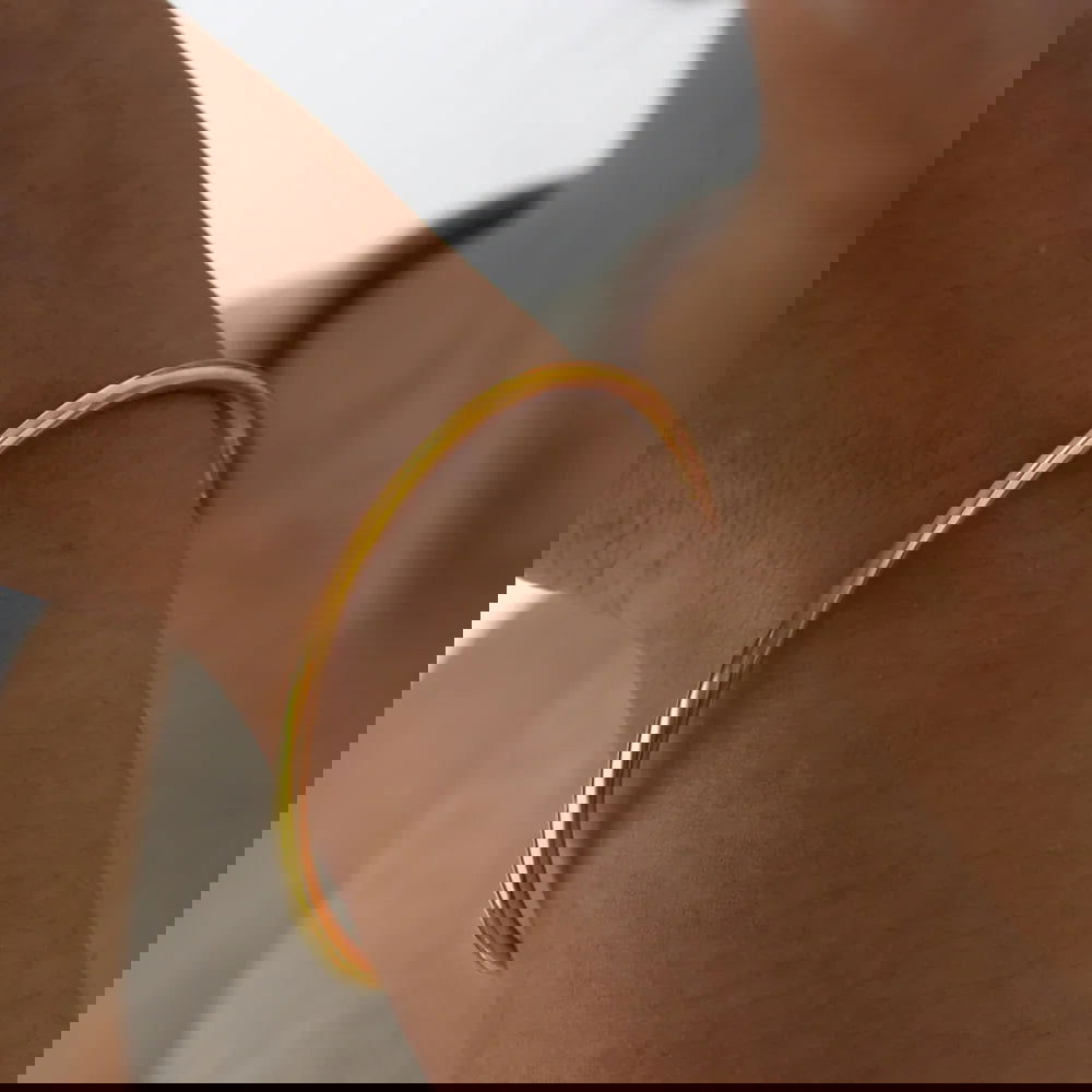 Minimalist Bangle Bracelet Set – Stainless Steel, 7 Pieces - Ra The Boutique - 