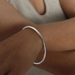Minimalist Bangle Bracelet Set – Stainless Steel, 7 Pieces - Ra The Boutique - 