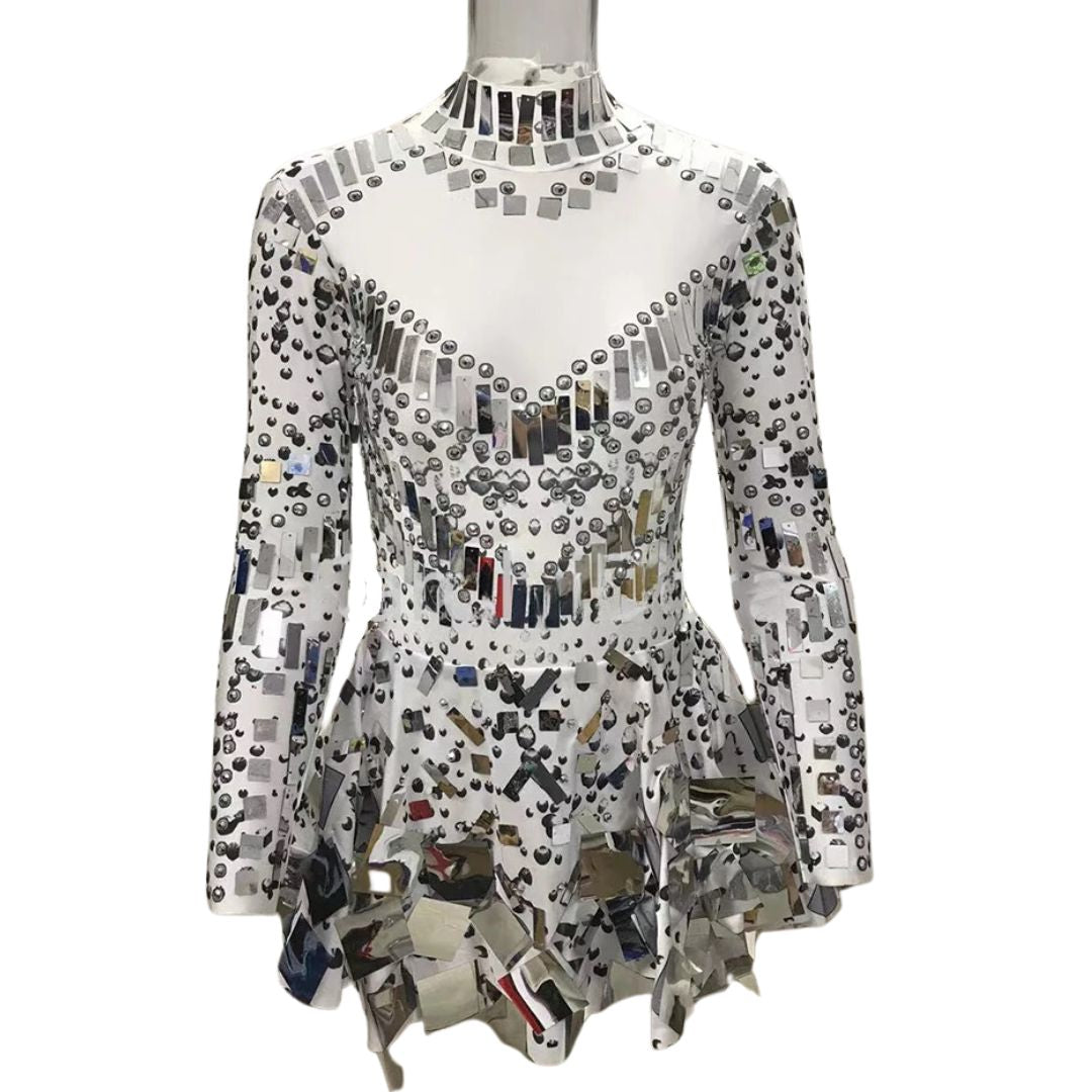 Mirror Shine Sequin Festival Mini Dress – Sparkling Party Outfit - Ra The Boutique -  - #tag1# - #tag2#
