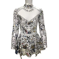 Mirror Shine Sequin Festival Mini Dress – Sparkling Party Outfit - Ra The Boutique -  - #tag1# - #tag2#
