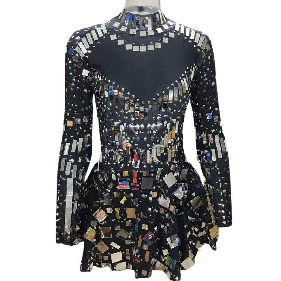Mirror Shine Sequin Festival Mini Dress – Sparkling Party Outfit - Ra The Boutique -  - #tag1# - #tag2#
