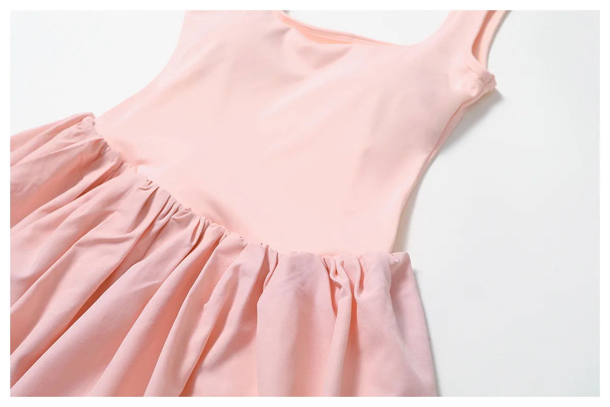 Movement Balance Bubble Skirt Romper Mini Dress - ready for review logo ready - Ra The Boutique - 