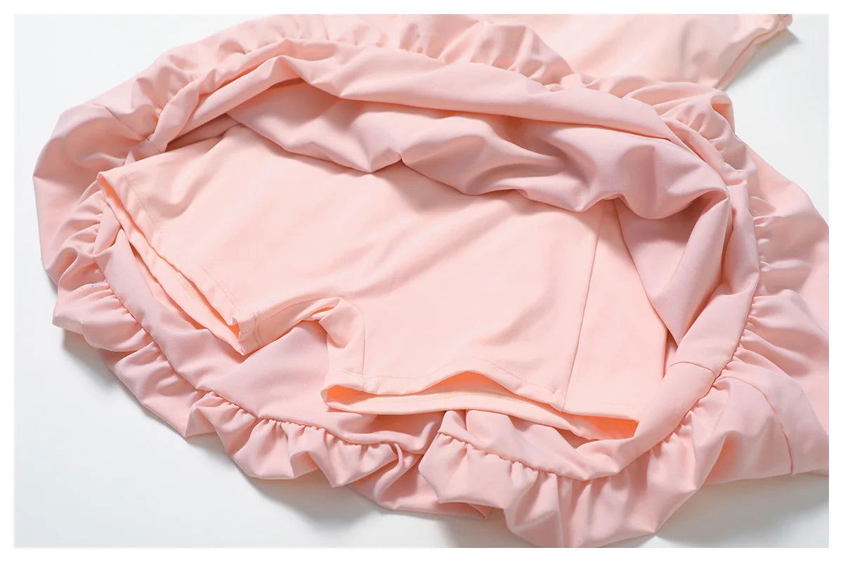 Movement Balance Bubble Skirt Romper Mini Dress - ready for review logo ready - Ra The Boutique - 